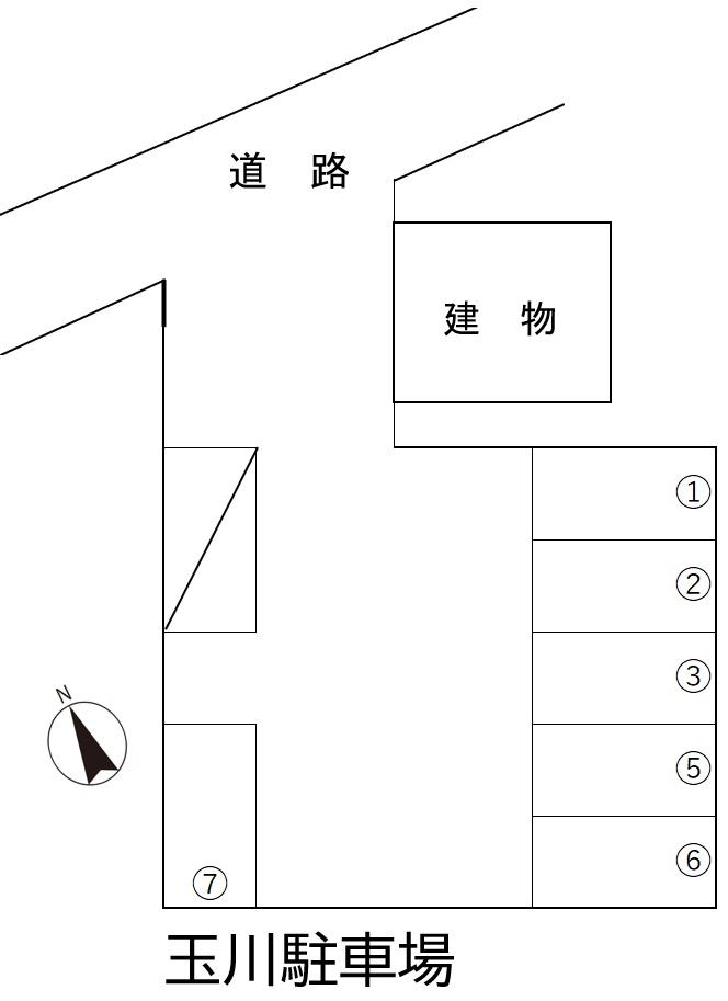 玉川駐車場の駐車配置図