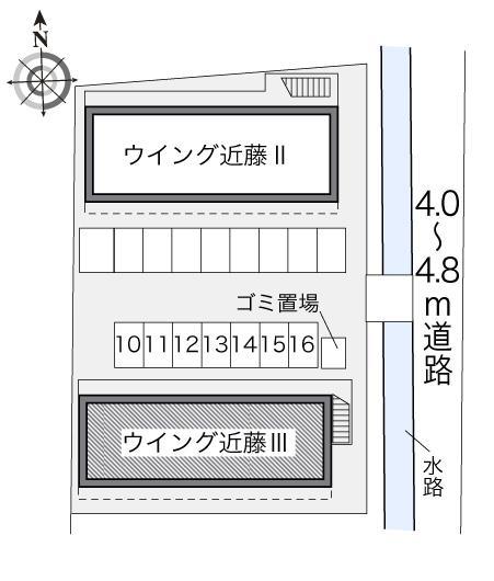 ウイング近藤Ⅲ(21276)の駐車配置図