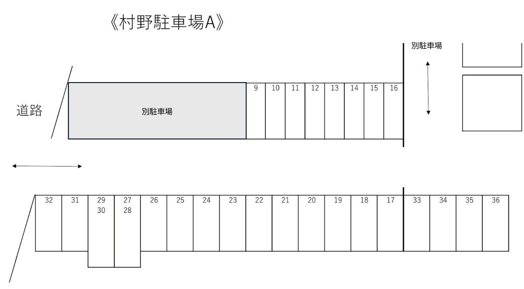 村野駐車場Ａの駐車配置図