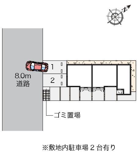 グランデーム越谷(54681)の駐車配置図