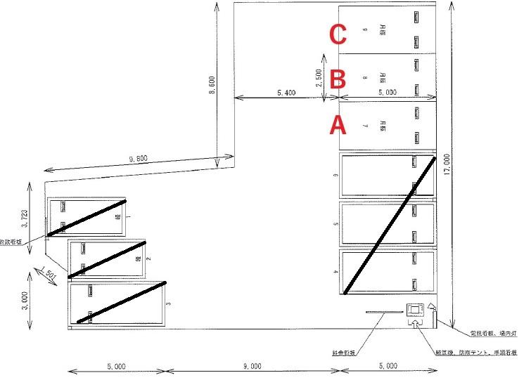 Dパーキング若園PS第1の駐車配置図