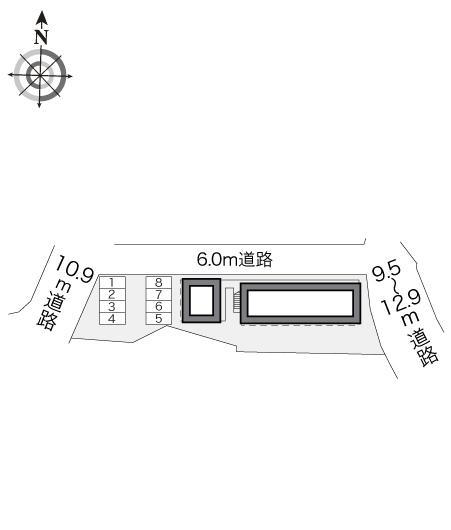メロディーハイツ市川(18874)の駐車配置図