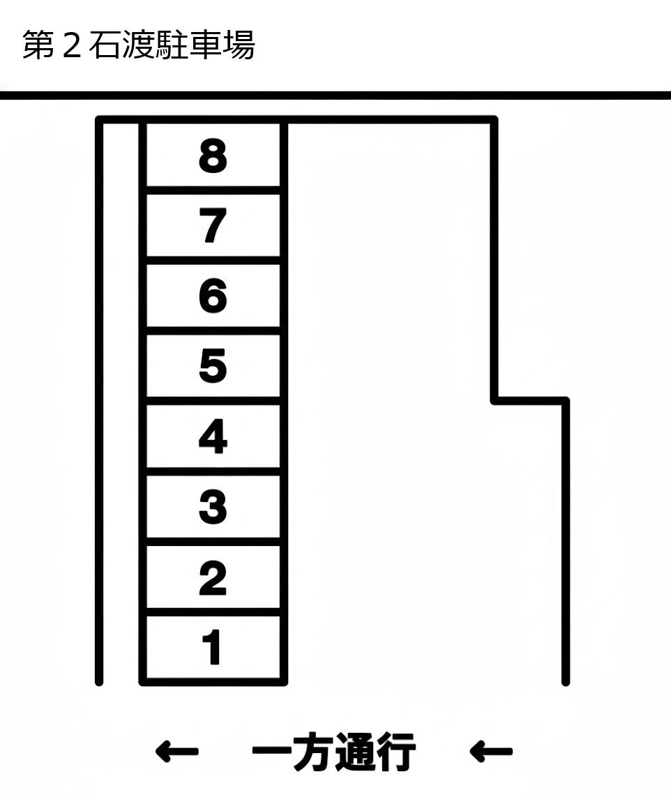 第２石渡駐車場の駐車配置図