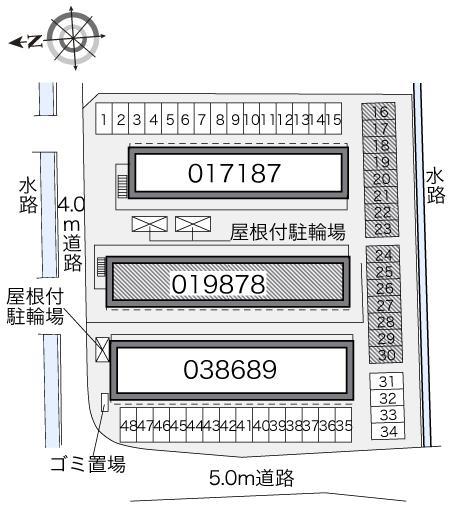 古川Ⅱ(19878)の駐車配置図