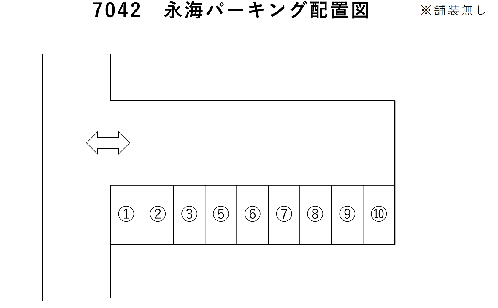 永海パーキングの駐車配置図