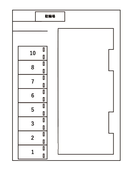 クレール　シャインの駐車配置図