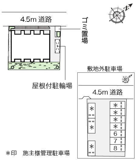 レオネクスト柏森(54360) 敷地外駐車場の駐車配置図