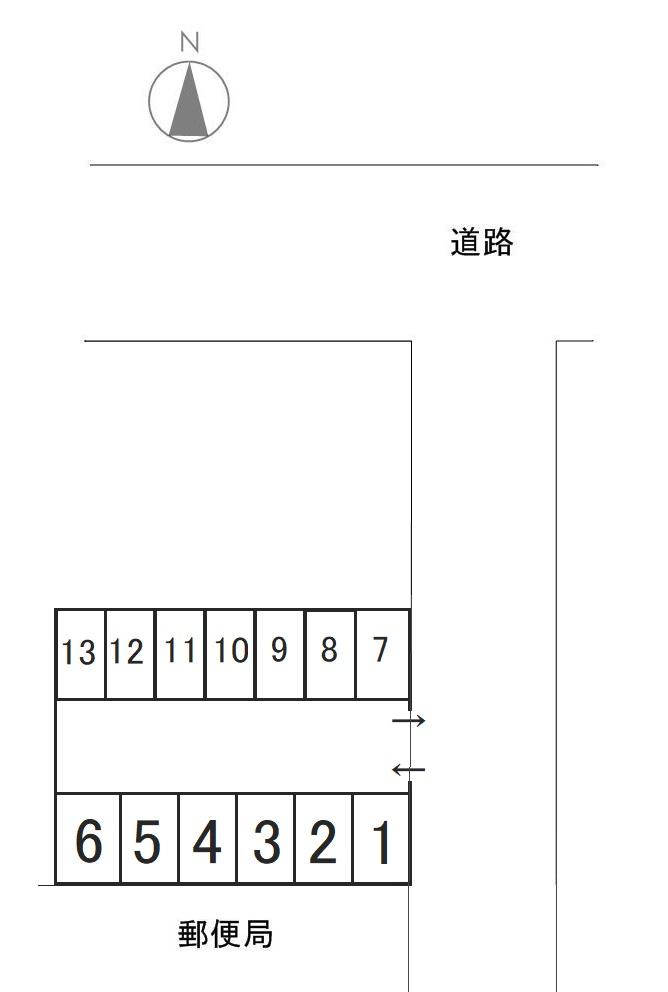 本町1町目駐車場の駐車配置図