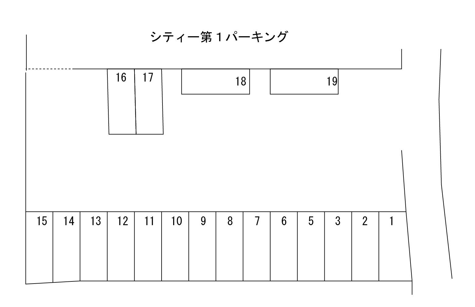 シティ第一パーキングの駐車配置図
