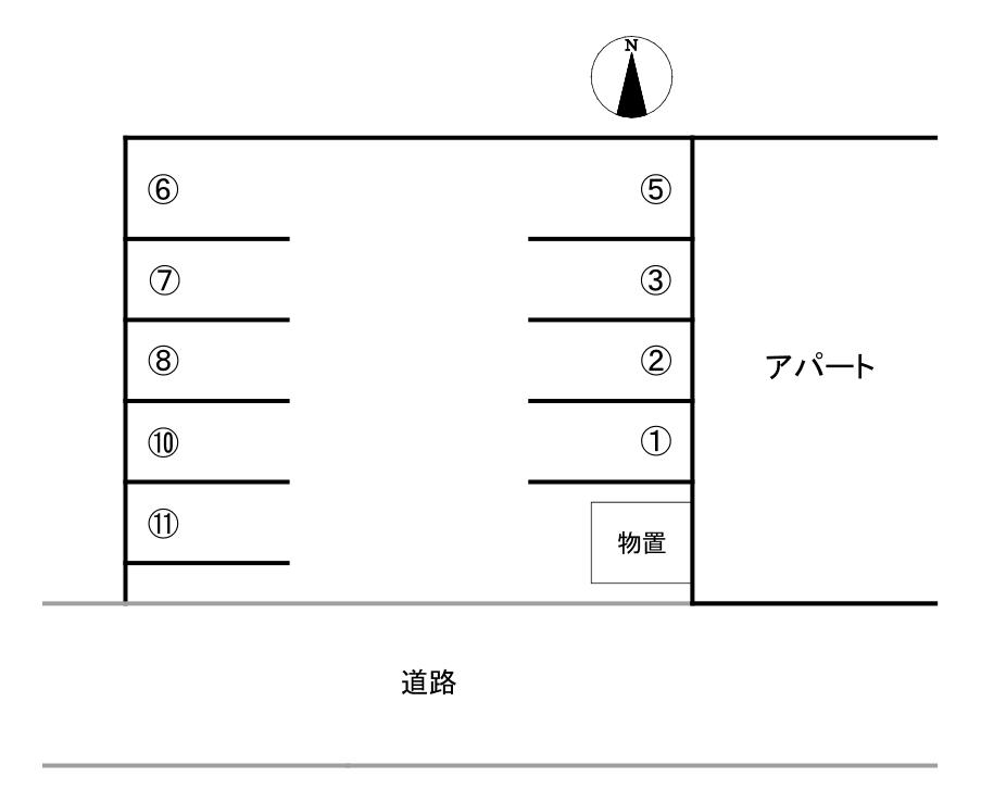 上浜パーキングの駐車配置図