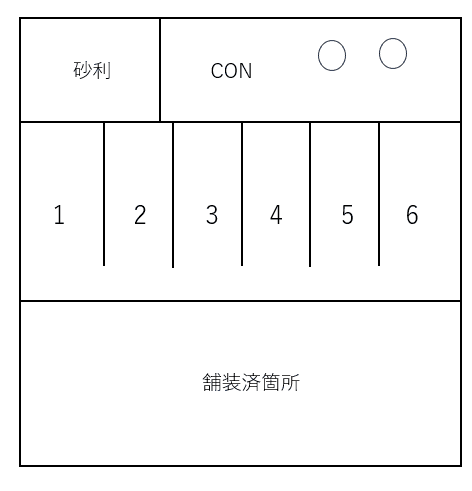銀座家具駐車場の駐車配置図