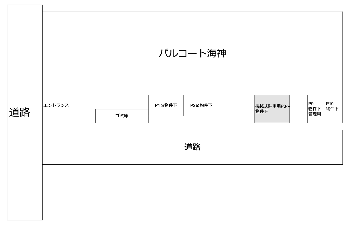 パルコート海神の駐車配置図