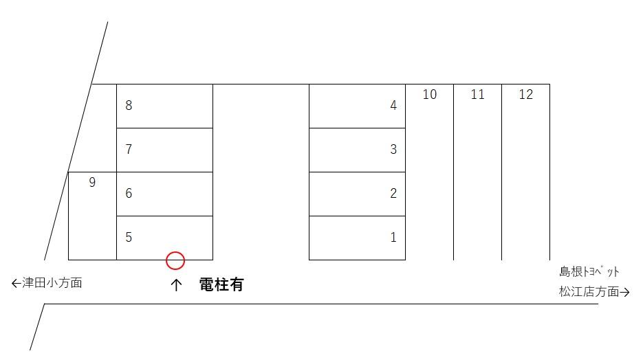 津田小前駐車場の駐車配置図