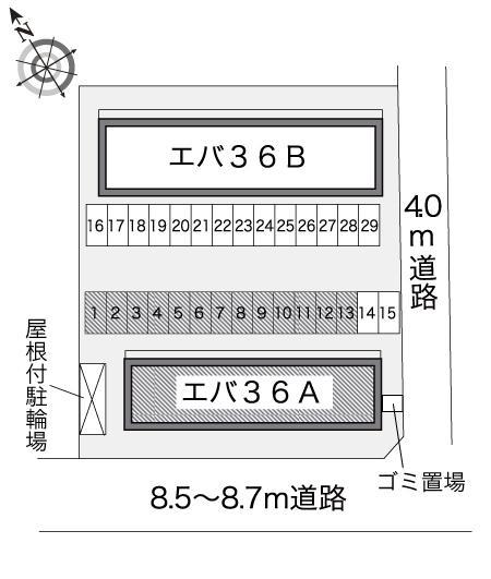 エバ３６Ａ(22919)の駐車配置図