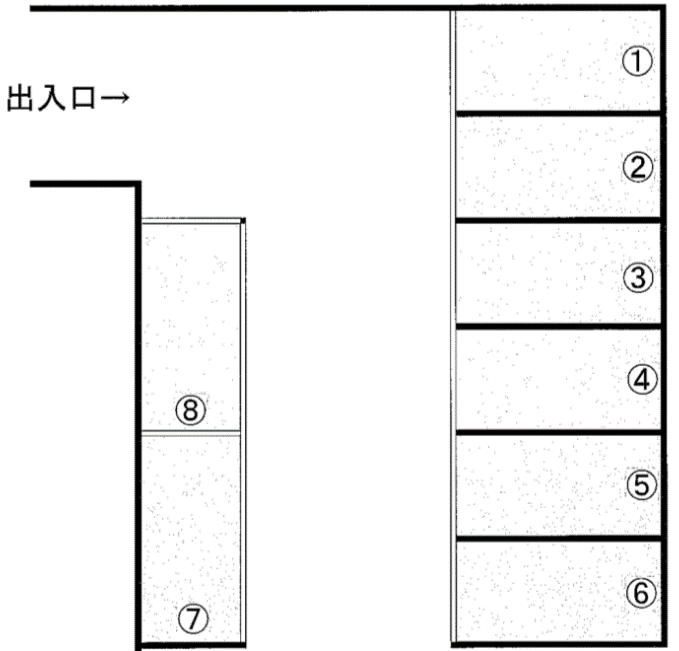 Ｓパーキングの駐車配置図