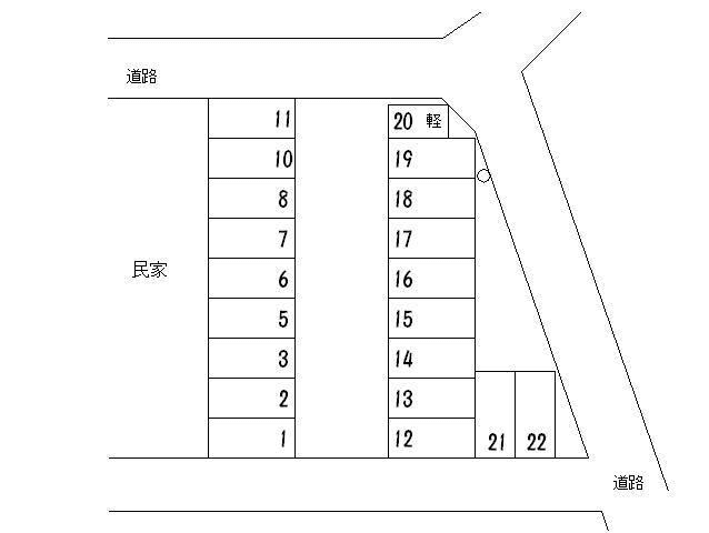 パーキンググリーンヒルⅡの駐車配置図