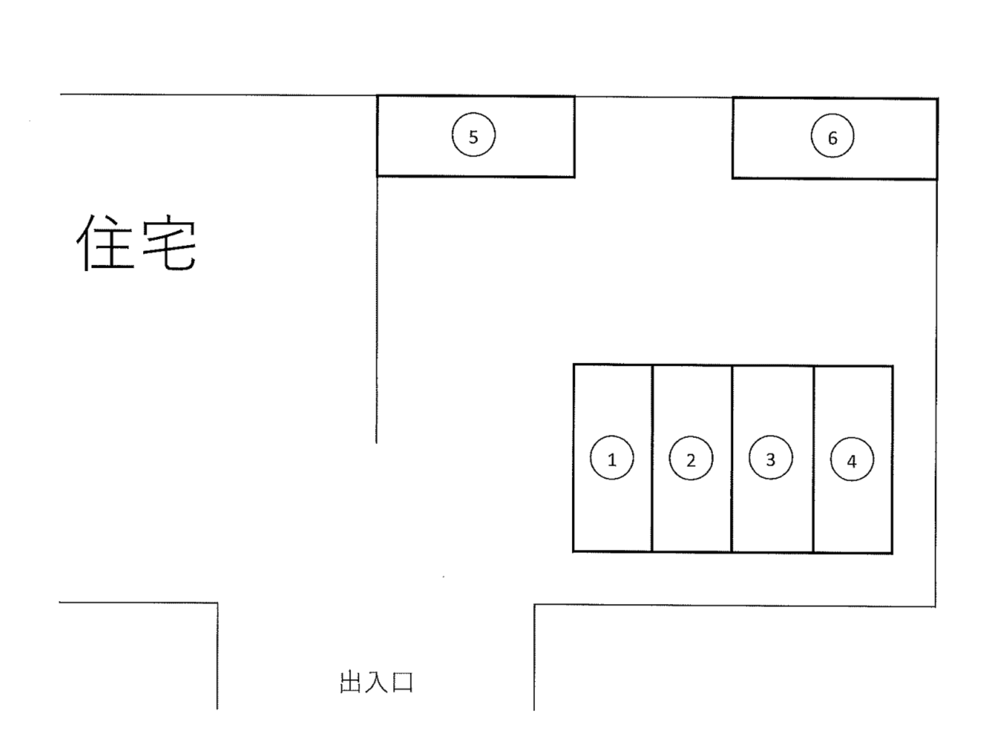 Ｏｎｅ＆1　Ｐａｒｋｉｎｇの駐車配置図