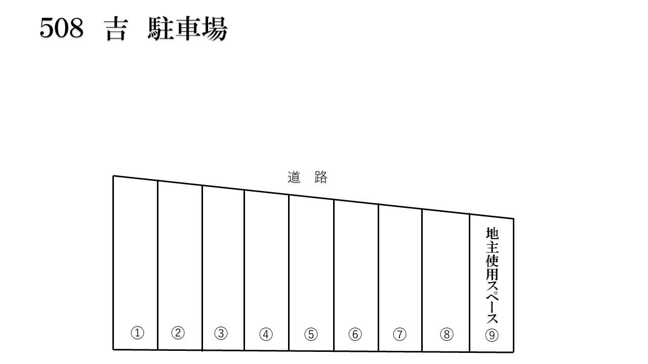 吉駐車場の駐車配置図