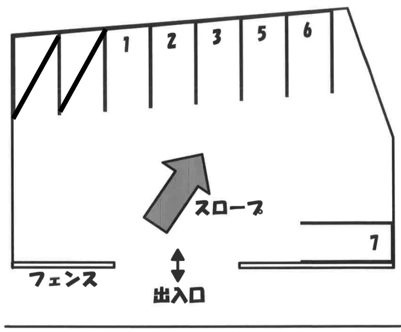 第１星野駐車場の駐車配置図
