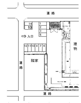 瑞穂町駐車場の駐車配置図