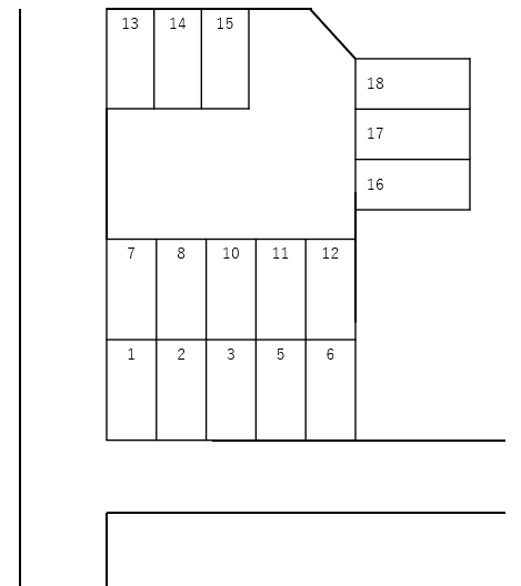 砂山第４駐車場の駐車配置図