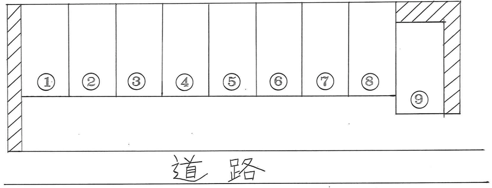 立岩第２駐車場の駐車配置図
