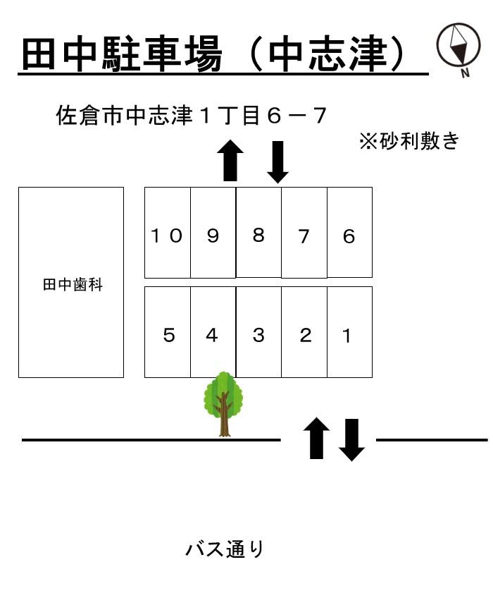 田中駐車場（中志津）の駐車配置図