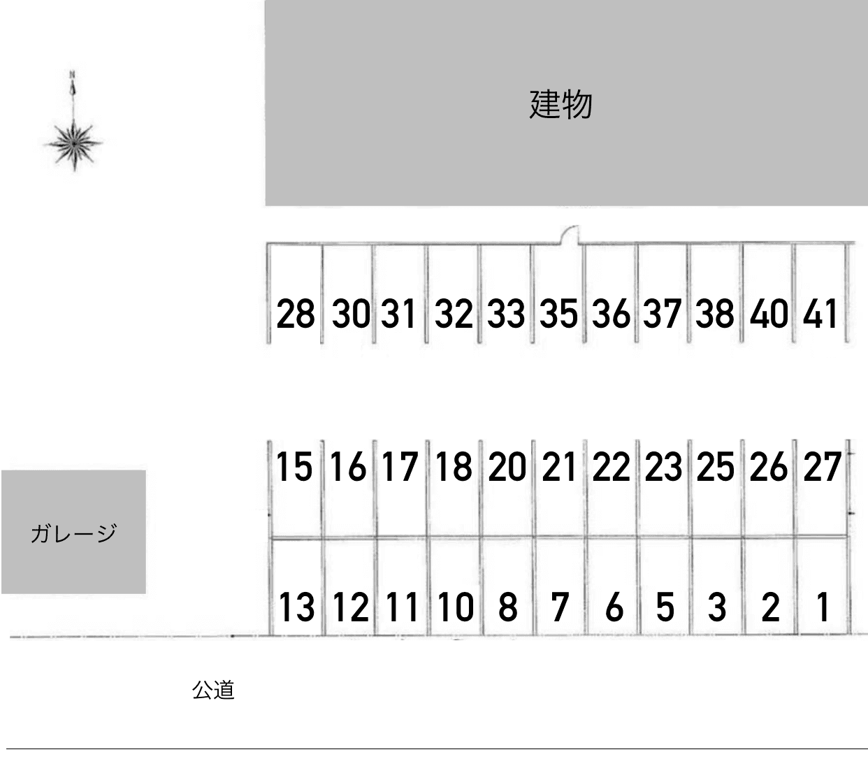 学園２丁目Ｙパーキングの駐車配置図