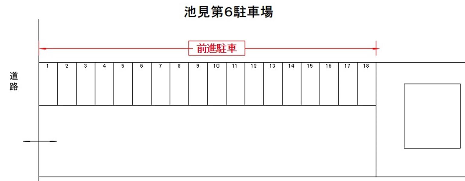 池見第6駐車場の駐車配置図