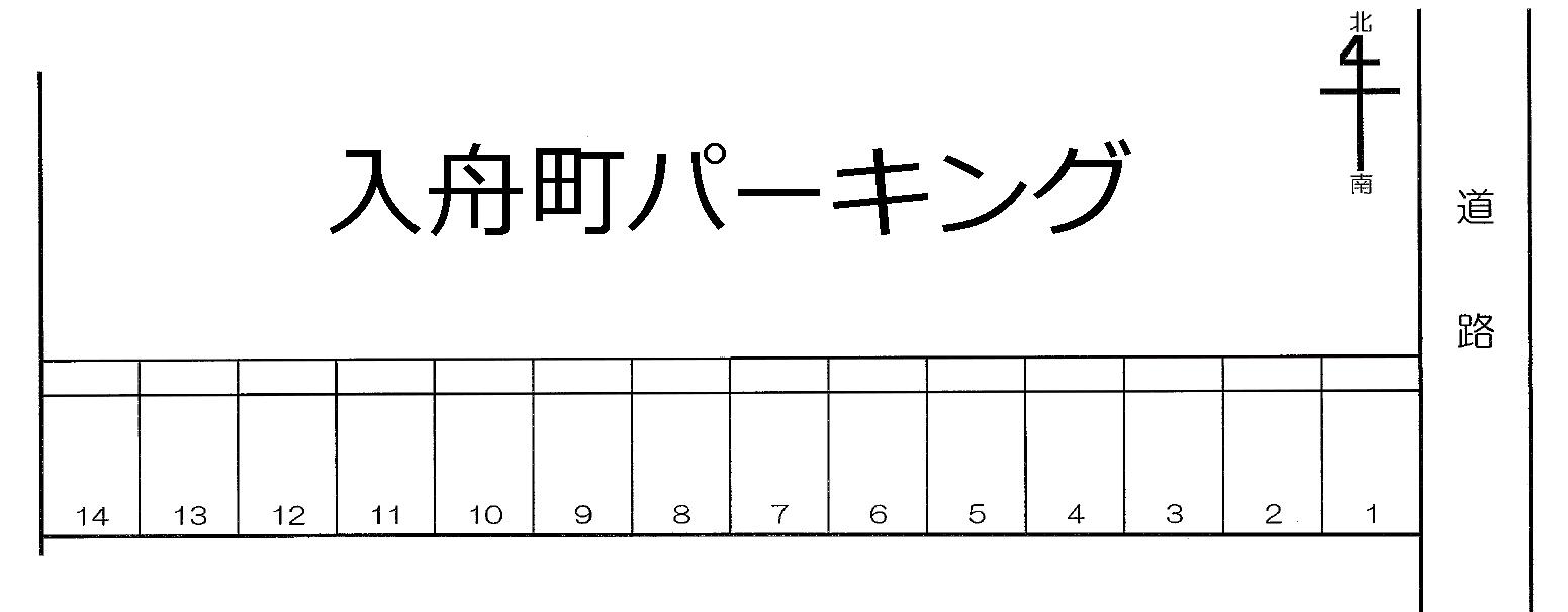 入舟町パーキングの駐車配置図
