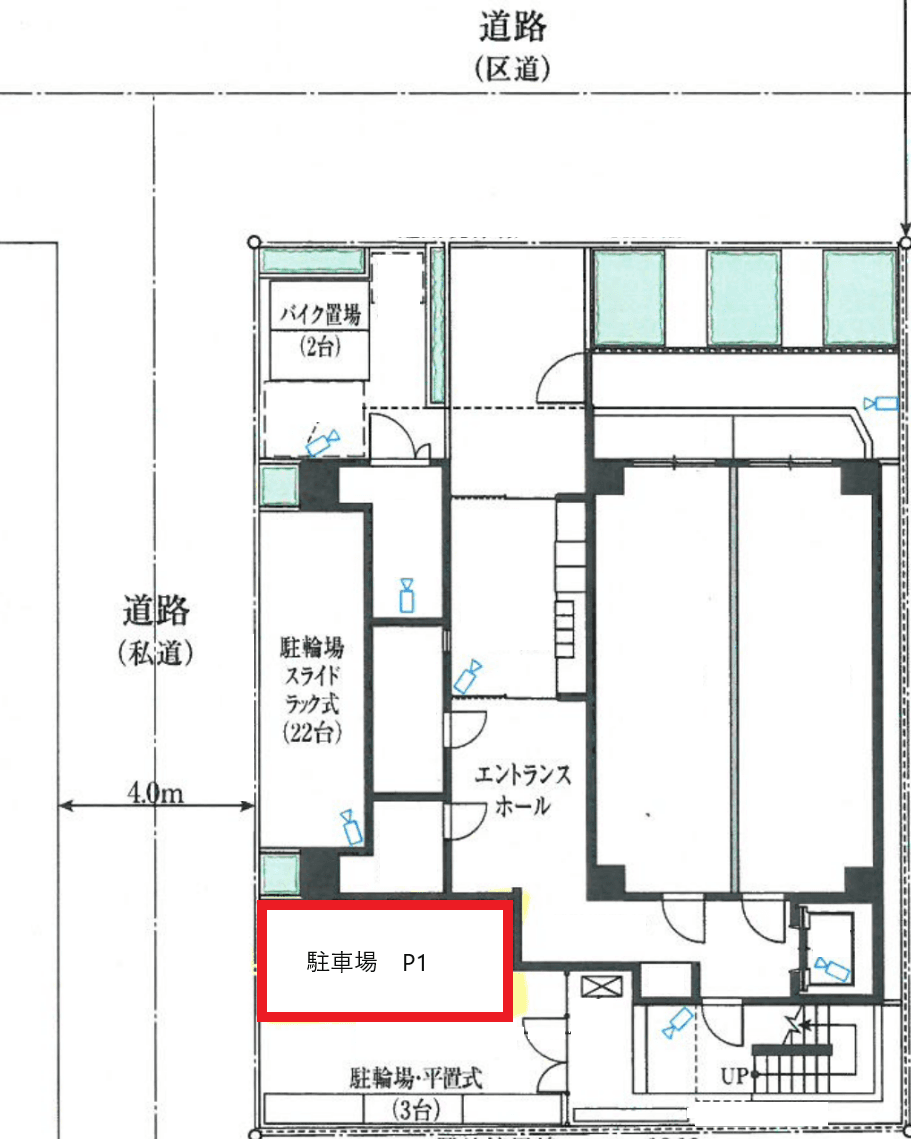ブライズ清澄白河ＤＵＥの駐車配置図