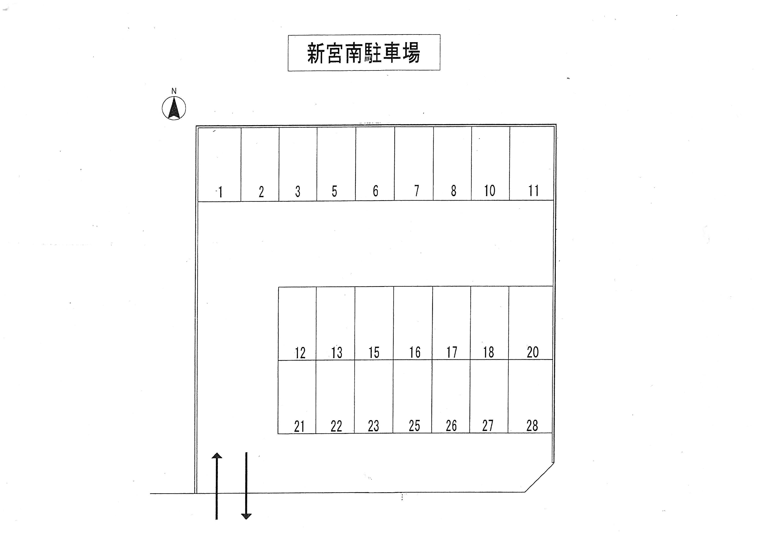 新宮南駐車場の駐車配置図
