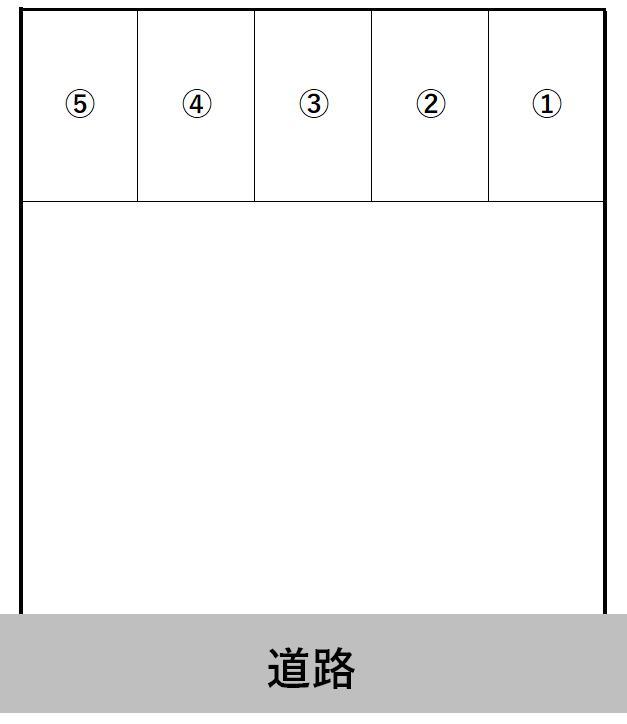 東二島3丁目月極駐車場の駐車配置図