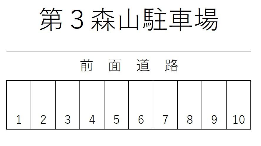 第３森山駐車場の駐車配置図