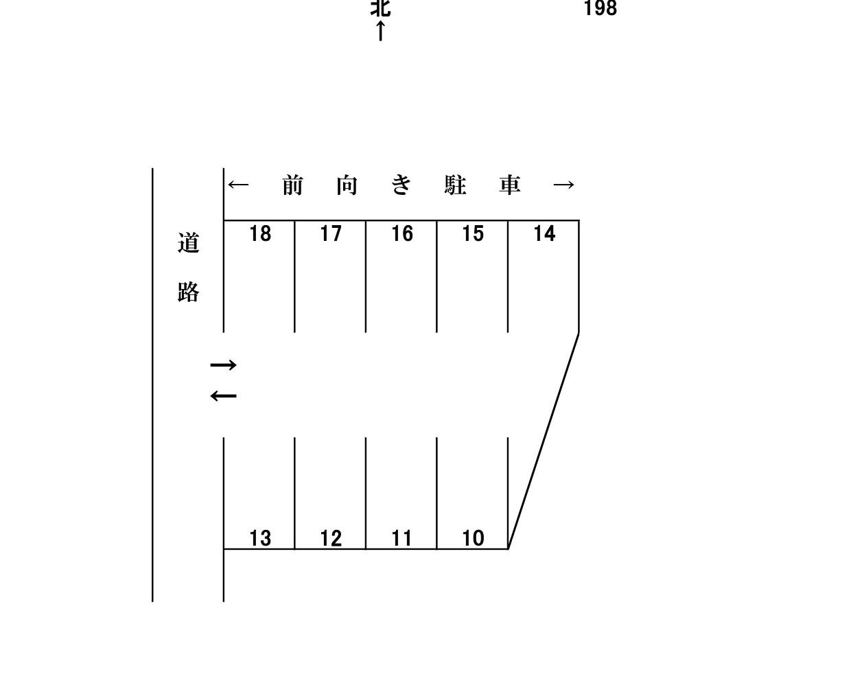 岩倉－198の駐車配置図