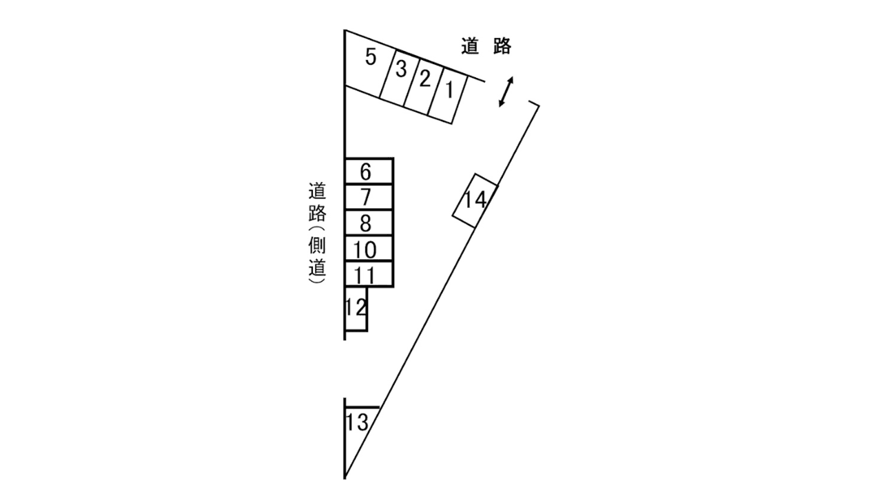 藤薮Ｍパーキングの駐車配置図