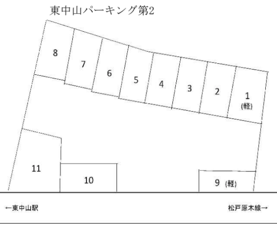 東中山パーキング第２の駐車配置図