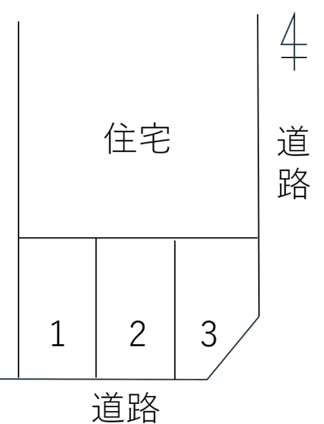 057小城町２丁目の駐車配置図