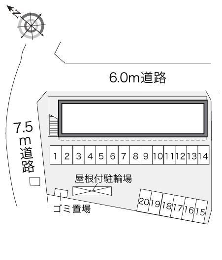 東津山(24169)の駐車配置図