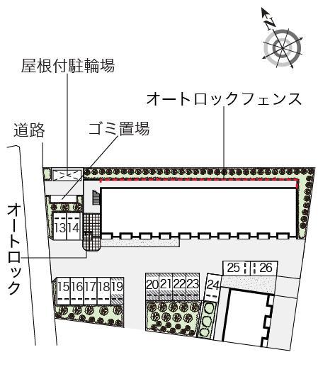 フロレゾンＢ(53796)の駐車配置図