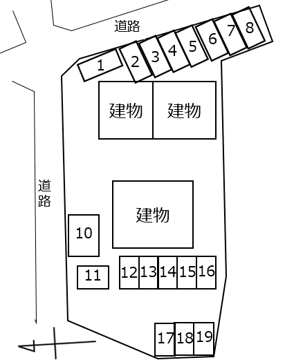 FKパティオ覚王山の駐車配置図
