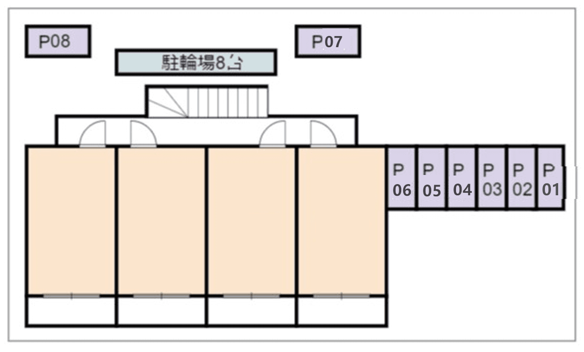 ドミール桐ケ谷の駐車配置図