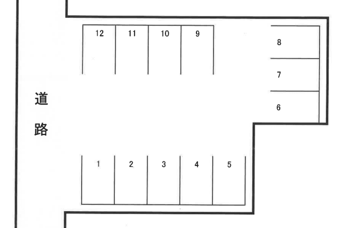 サンライト敷地外駐車場の駐車配置図