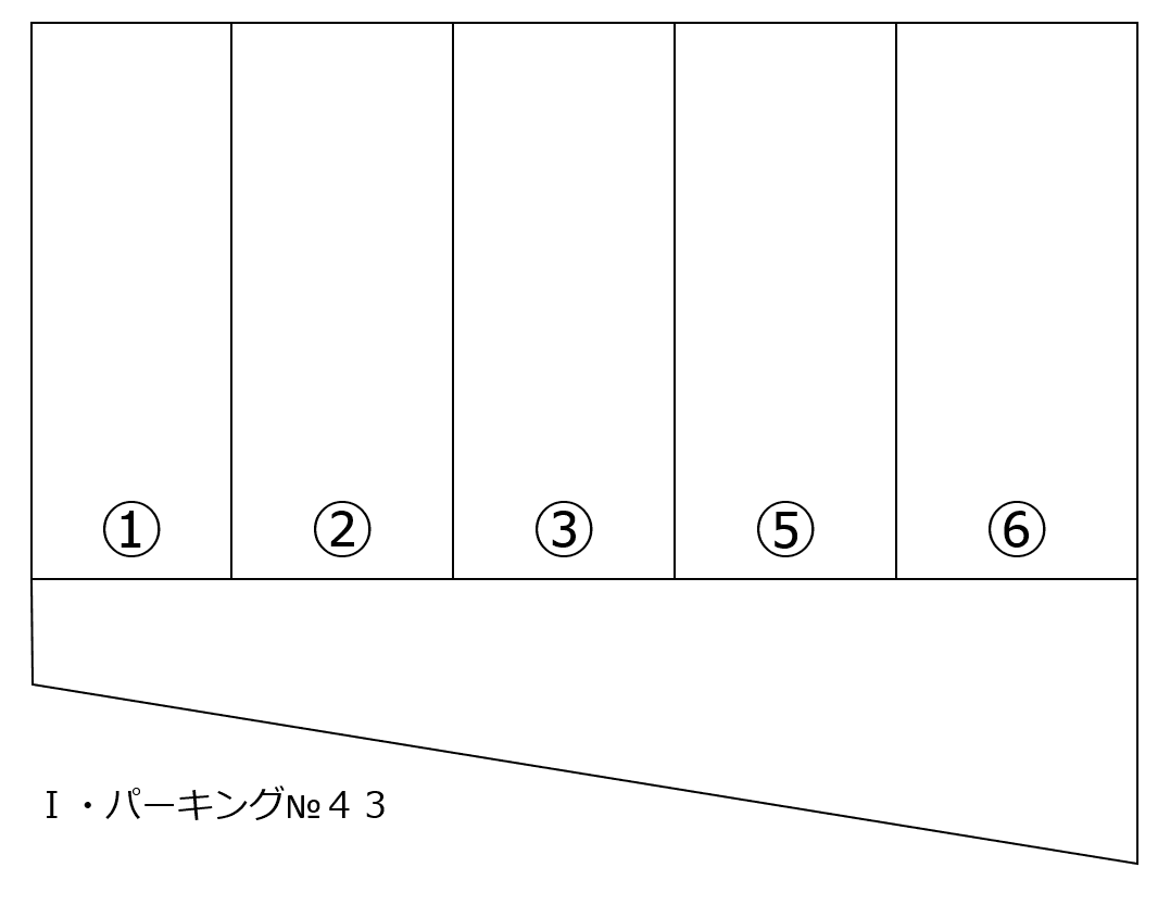 Ｉ・パーキング№４３の駐車配置図
