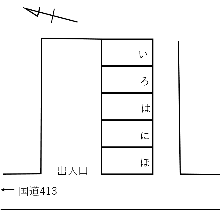 高城駐車場の駐車配置図