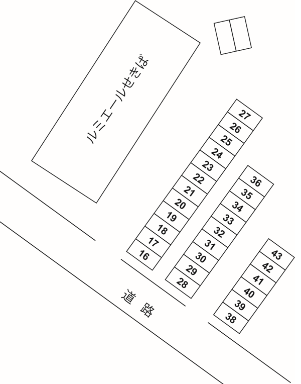 関場町駐車場の駐車配置図