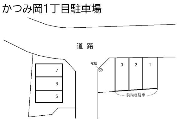 かつみ岡１丁目駐車場の駐車配置図