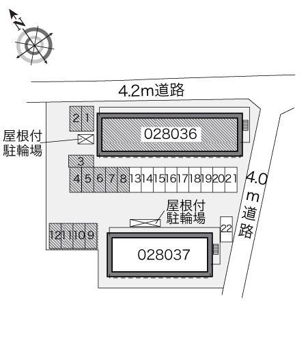 ラフォーレ風早Ⅰ(28036)　敷地外駐車場の駐車配置図