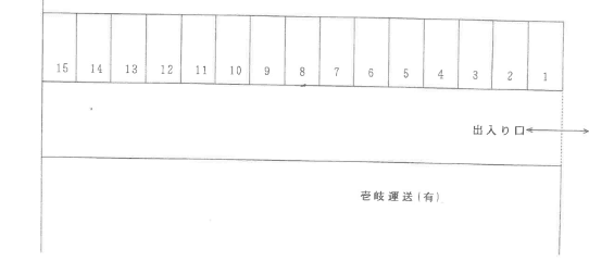 松島６丁目藤野駐車場の駐車配置図