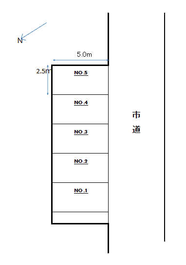 萩原町月極駐車場の駐車配置図